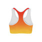 Red Yellow Ombre Sports Bra - USA Made Dropship