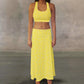 Yellow Swirls Maxi Skirt