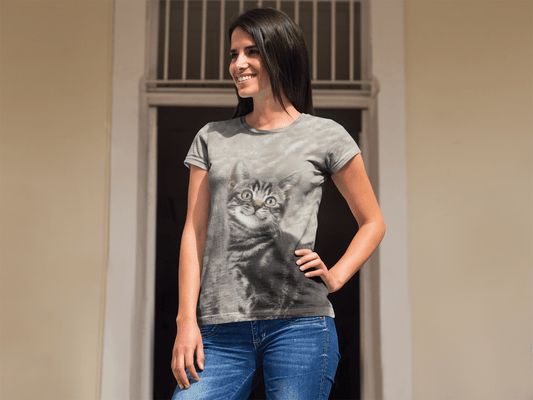 Women's Calico Cat T-shirt - USA Made Dropship